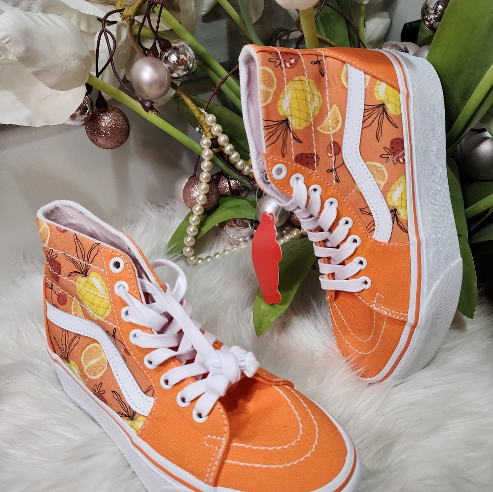 VANS SK8 High Taper Stackform Shoes Womens Platform Orange SneakersSize7.5 new - Picture 5 of 5